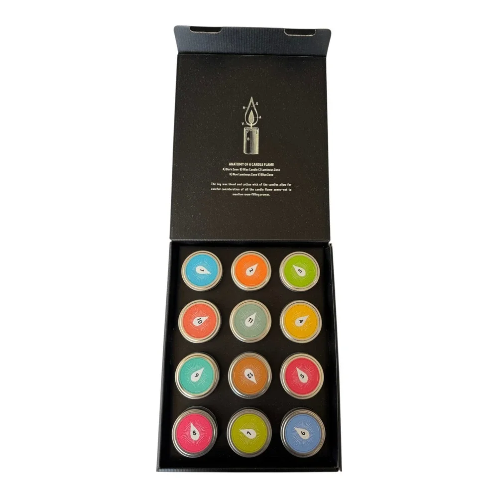 Trader Joe's - 12 Days of Scented (2.5 Oz) Candles - New In Box Gift Fun Scents